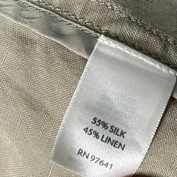 J.Jill Silk Linen Blend One Button Blazer Size Medium Petite - Picture 7 of 7